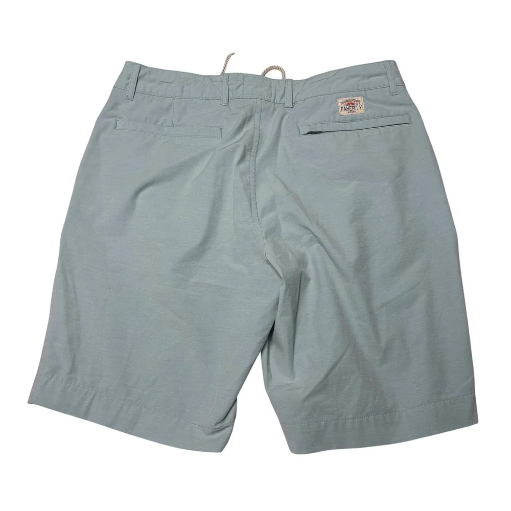 Faherty Belt Loop All Day Shorts ( Mens 31X9 Blue Grey Hybrid Stretch MSC0012